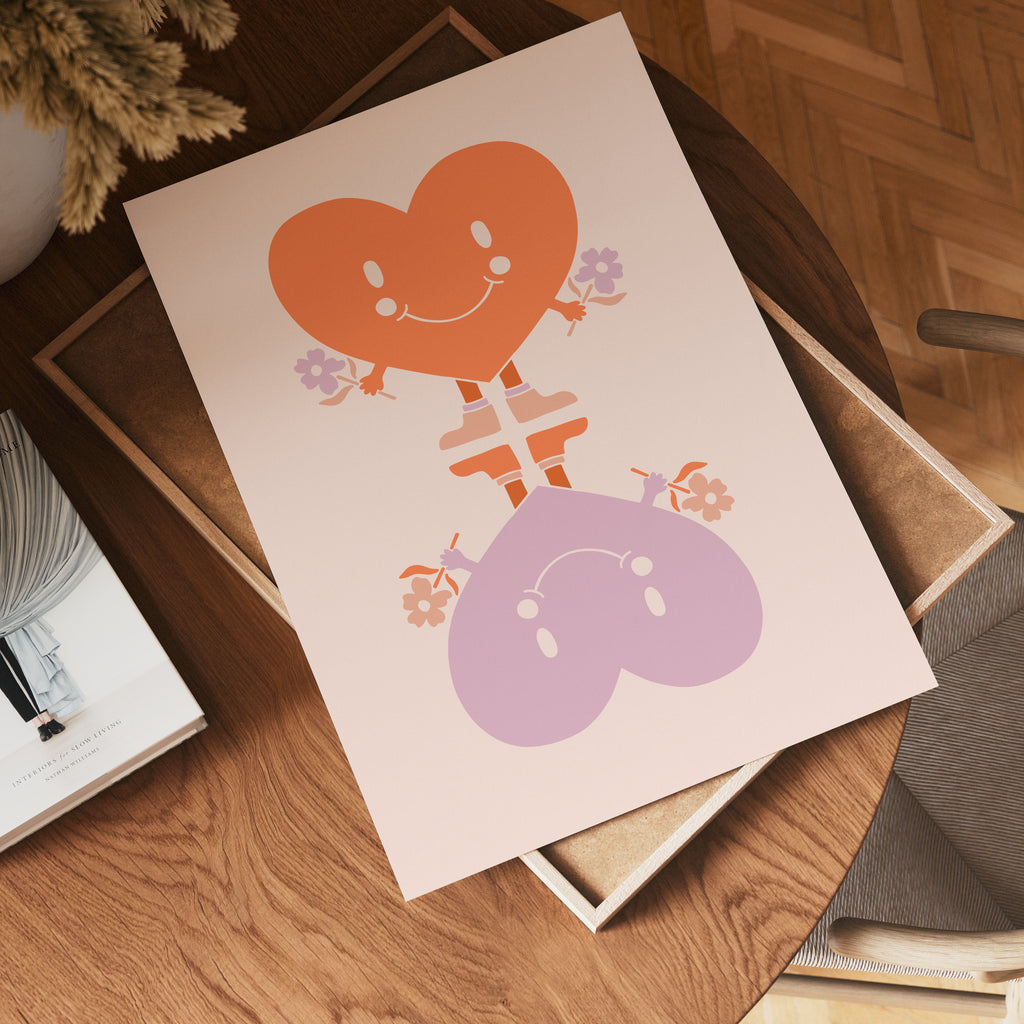 Heart Friends poster visad rakt fram – Bozetto affisch i hög tryckkvalitet i hög tryckkvalitet