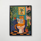 Cat Times Bathroom Ritual poster visad rakt fram – Bozetto affisch i hög tryckkvalitet