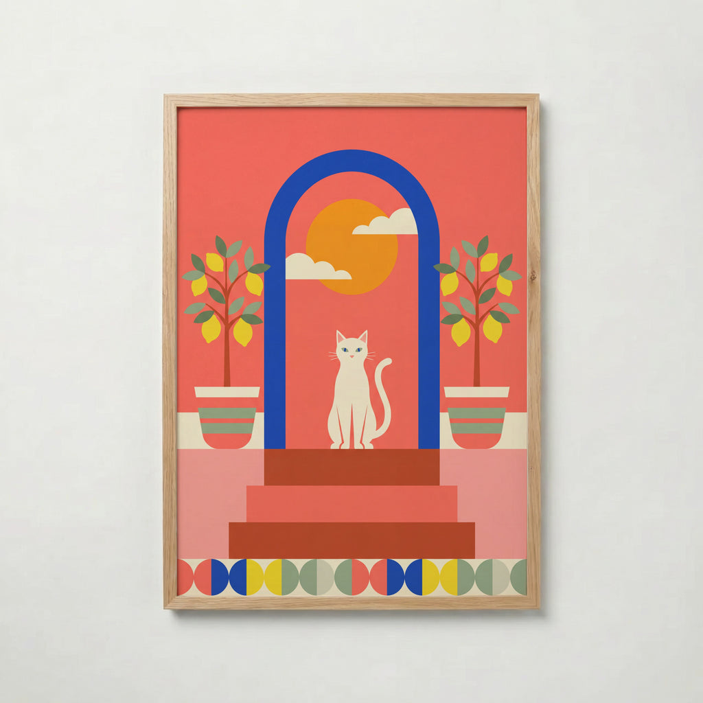 Cat Under the Blue Arch Poster – ekram