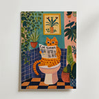 Bundle 4-pack Cat Rules & Bathroom Humor – kuraterad postercollection som lyfter hemmet hos Bozetto