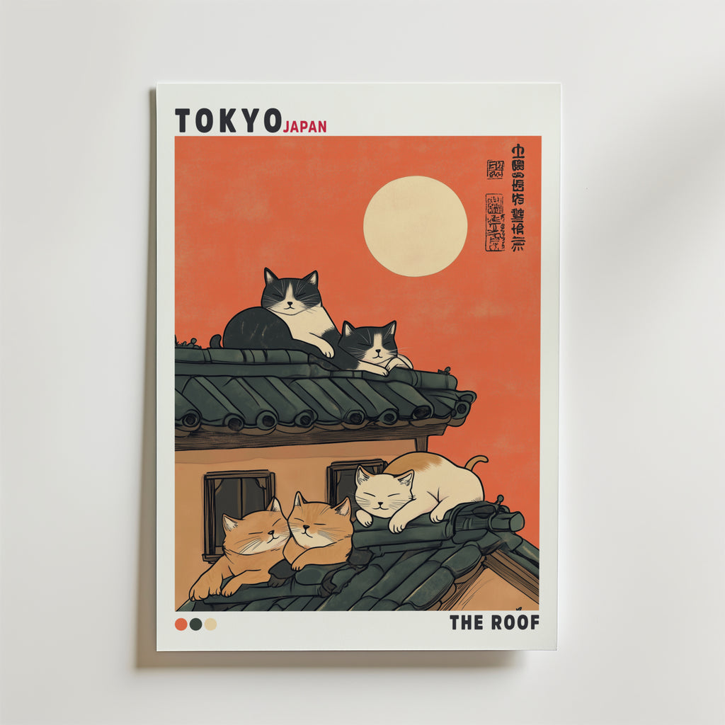 Bundle 2-pack Sunset Feline Stories – kuraterad postercollection som lyfter hemmet hos Bozetto