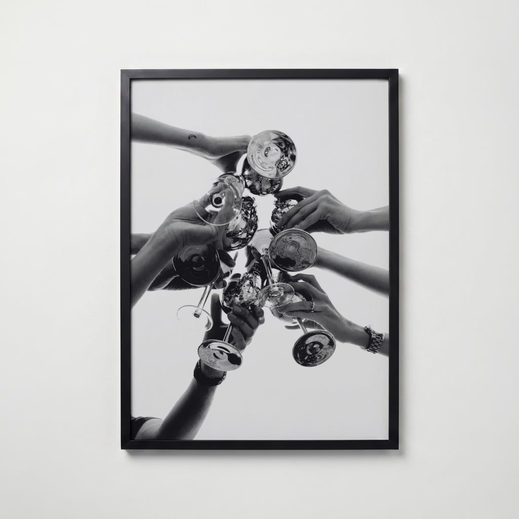 Toast From Below Poster – svart ram
