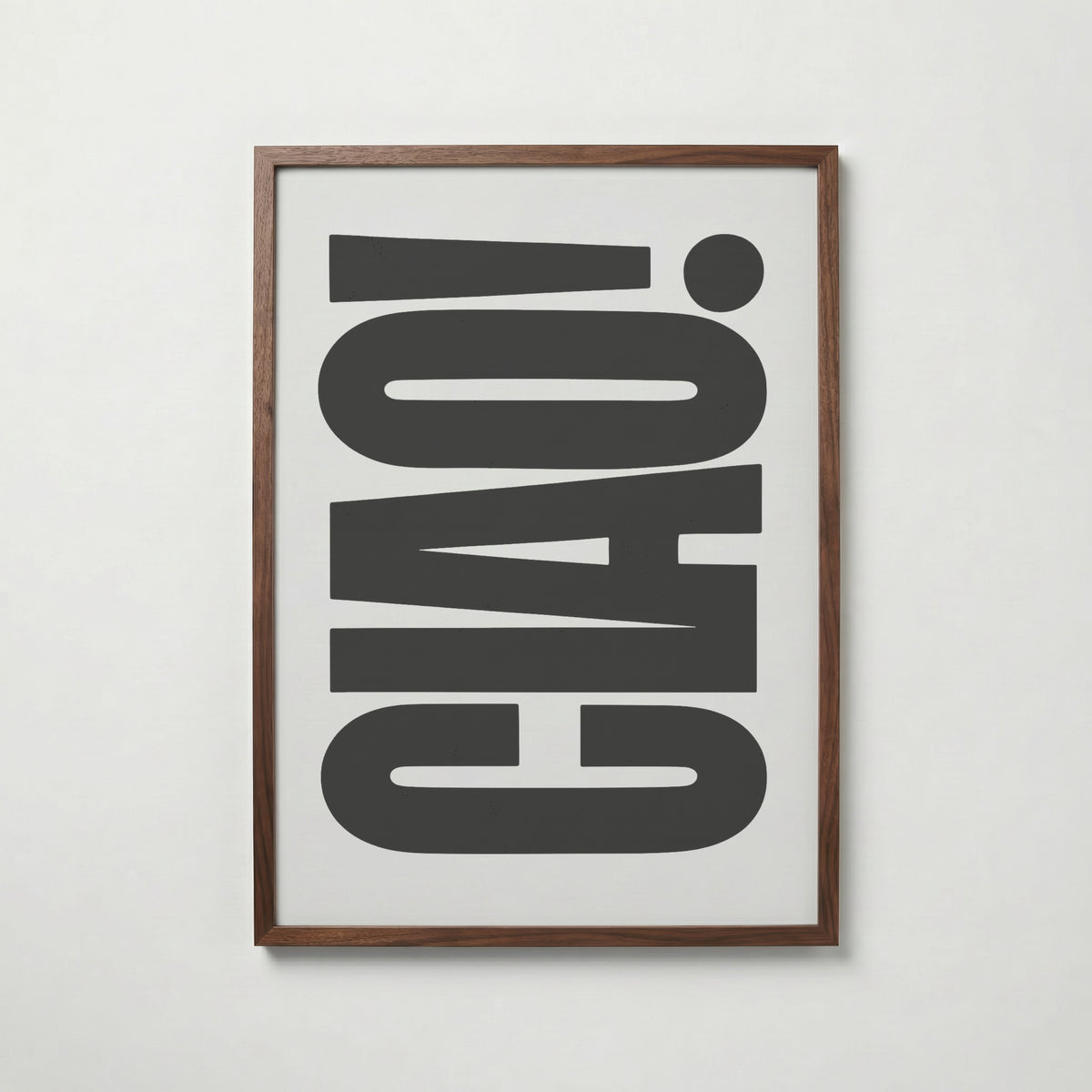 Ciao Bold Type Poster – valnötsram