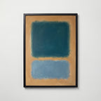 Colour Field in Teal Poster – svart ram