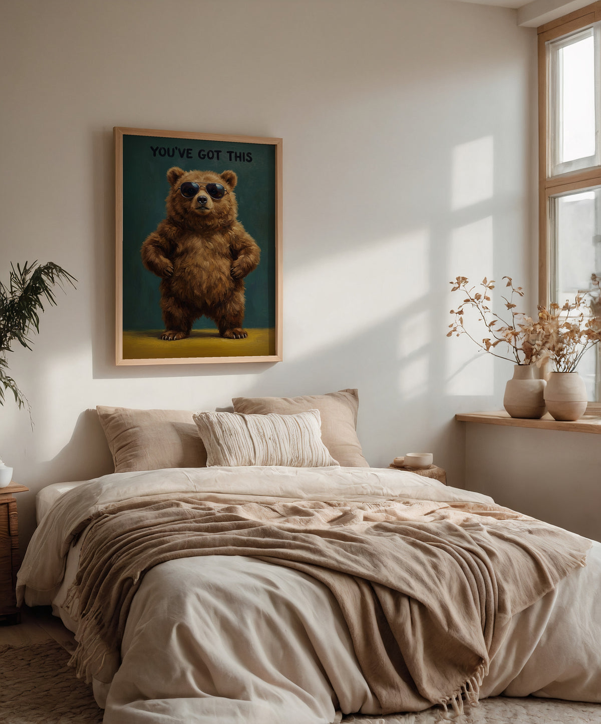 Cool Bear Poster med valnötsram