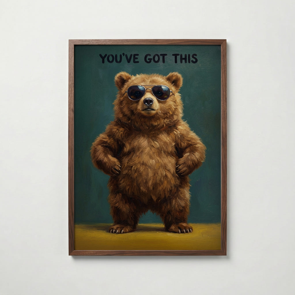 Cool Bear Poster i vardagsrumsmiljö