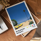 Väggmockup med Hiroshi Nagai Yellow – köp enkelt hos Bozetto affisch i hög kvalitet