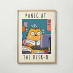 Corporate Panic Cat poster visad rakt fram – Bozetto affisch i hög tryckkvalitet