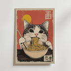 Bundle 3-pack Japandi Tokyo Cat Collection – kuraterad postercollection som lyfter hemmet hos Bozetto