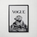 Wrapped Wool Hound Poster – svart ram