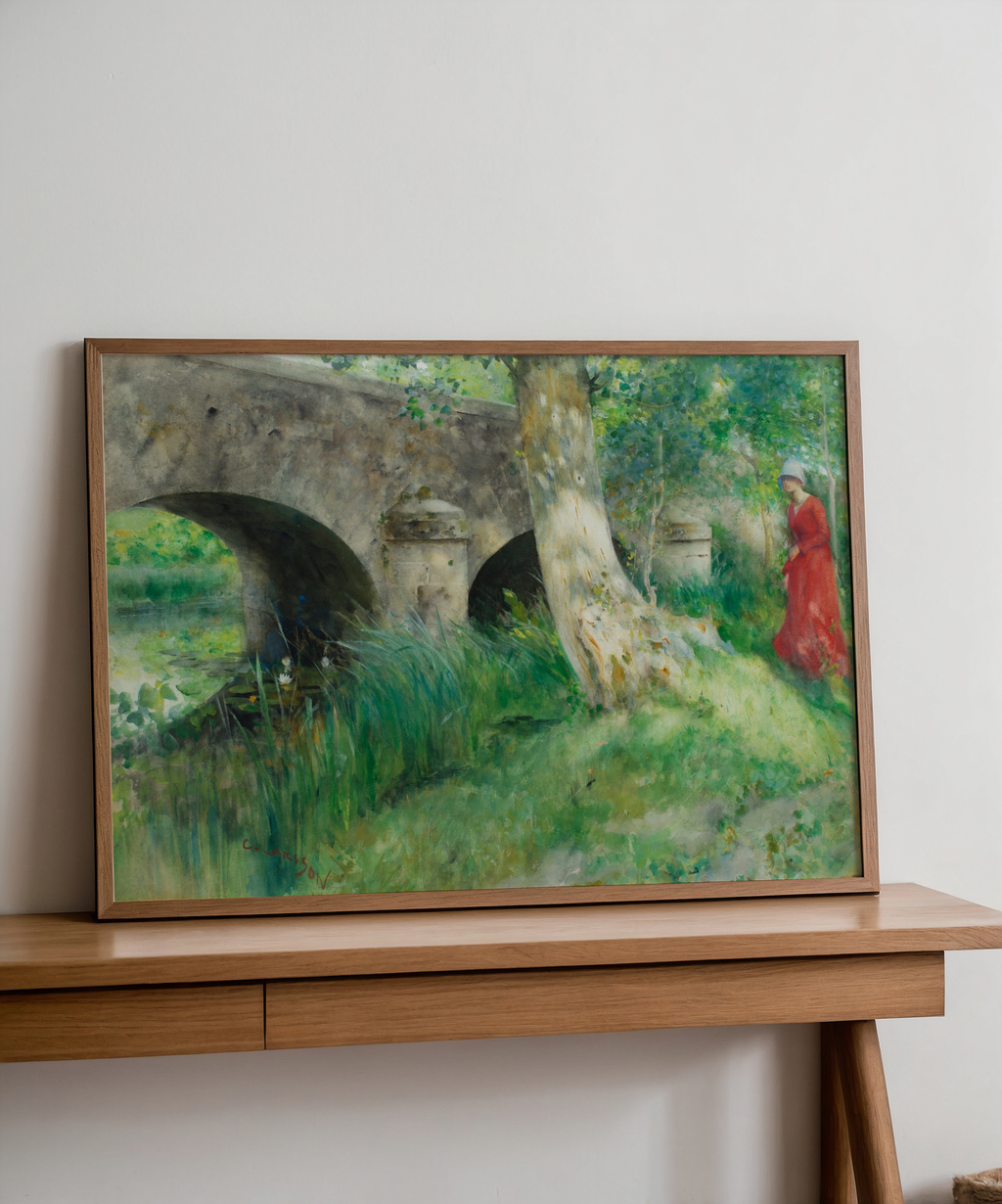 Mockup av Carl Larsson The Bridge in affisch på vägg – köp enkelt hos Bozetto i hög kvalitet