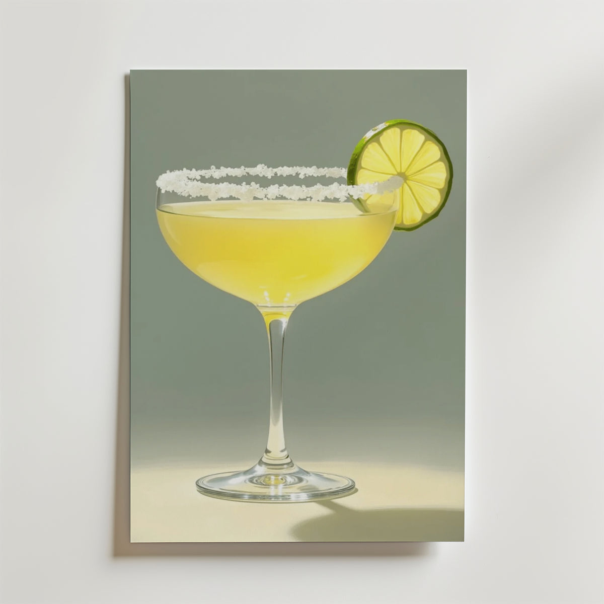 Golden Margarita Drink – stilfullt konsttryck från Bozetto, tryckt på matt finpapper