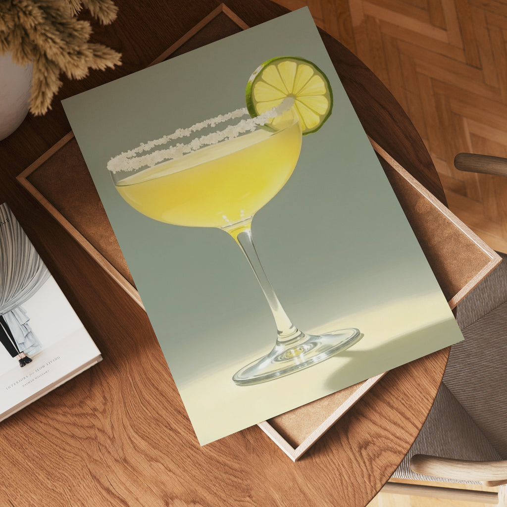 Golden Margarita Drink poster visad rakt fram – Bozetto affisch i hög tryckkvalitet