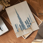 Dubai City poster visad rakt fram – Bozetto affisch i hög tryckkvalitet i hög tryckkvalitet