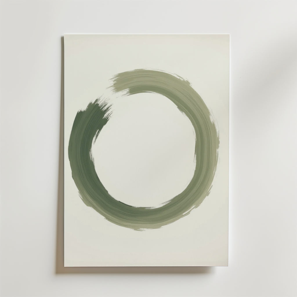 Abstract Round Shape No.3 – stilfullt konsttryck från Bozetto, tryckt på matt finpapper