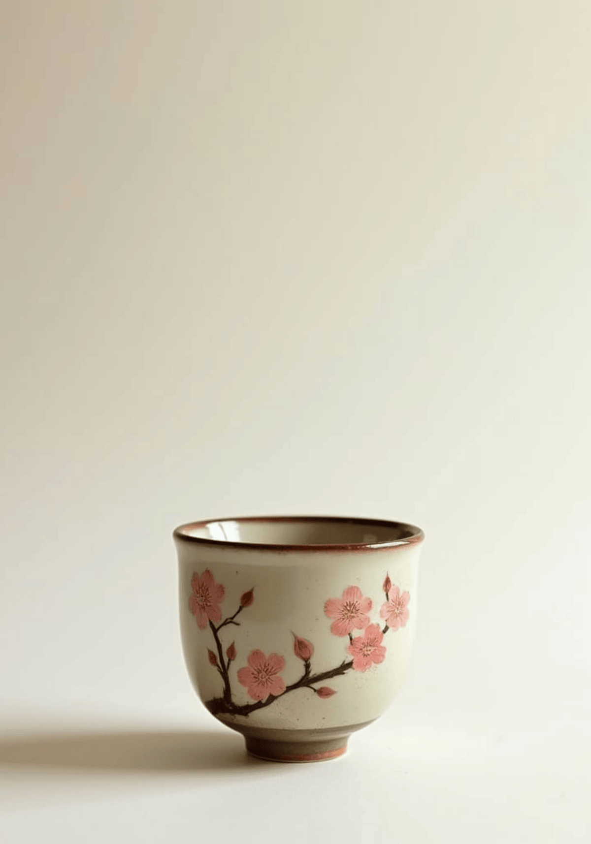 Cherry Blossom Ceramic Cup poster visad rakt fram – Bozetto affisch i hög tryckkvalitet