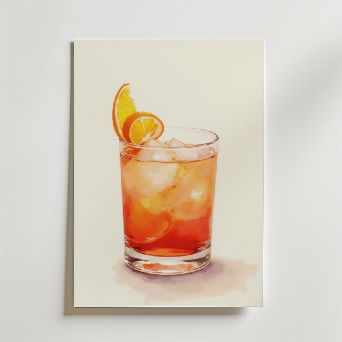 Orange cocktail Drink – stilfullt konsttryck från Bozetto, tryckt på matt finpapper