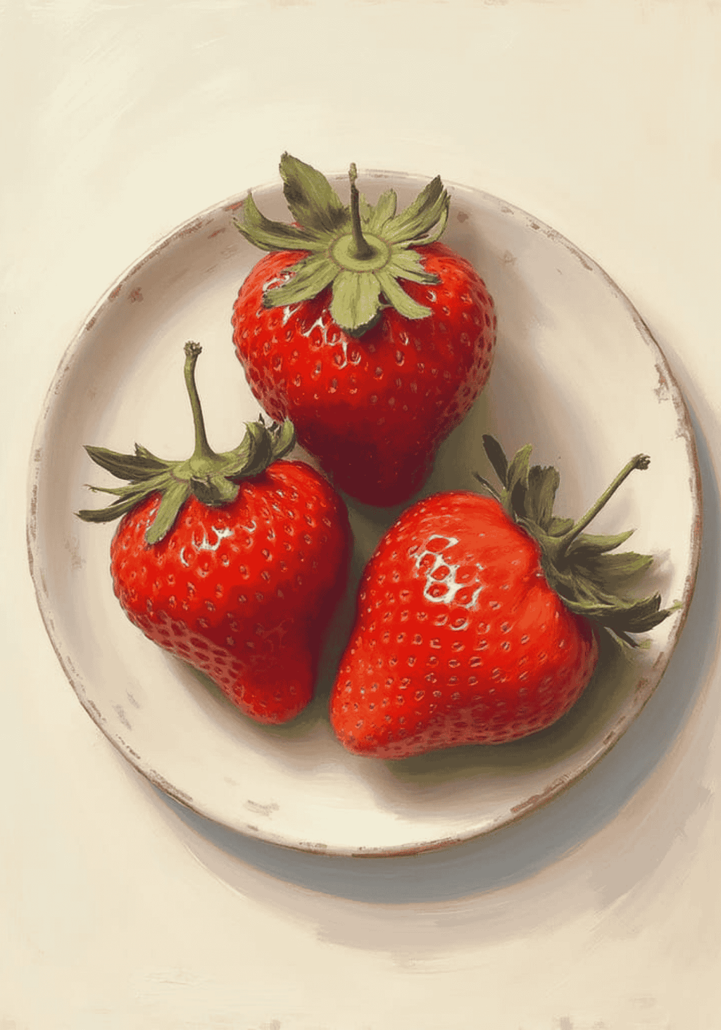 Fresh organic strawberries poster visad rakt fram – Bozetto affisch i hög tryckkvalitet