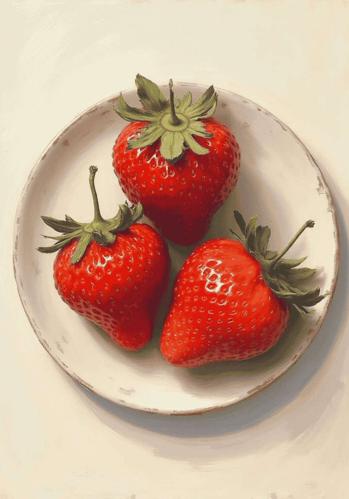 Fresh organic strawberries poster visad rakt fram – Bozetto affisch i hög tryckkvalitet