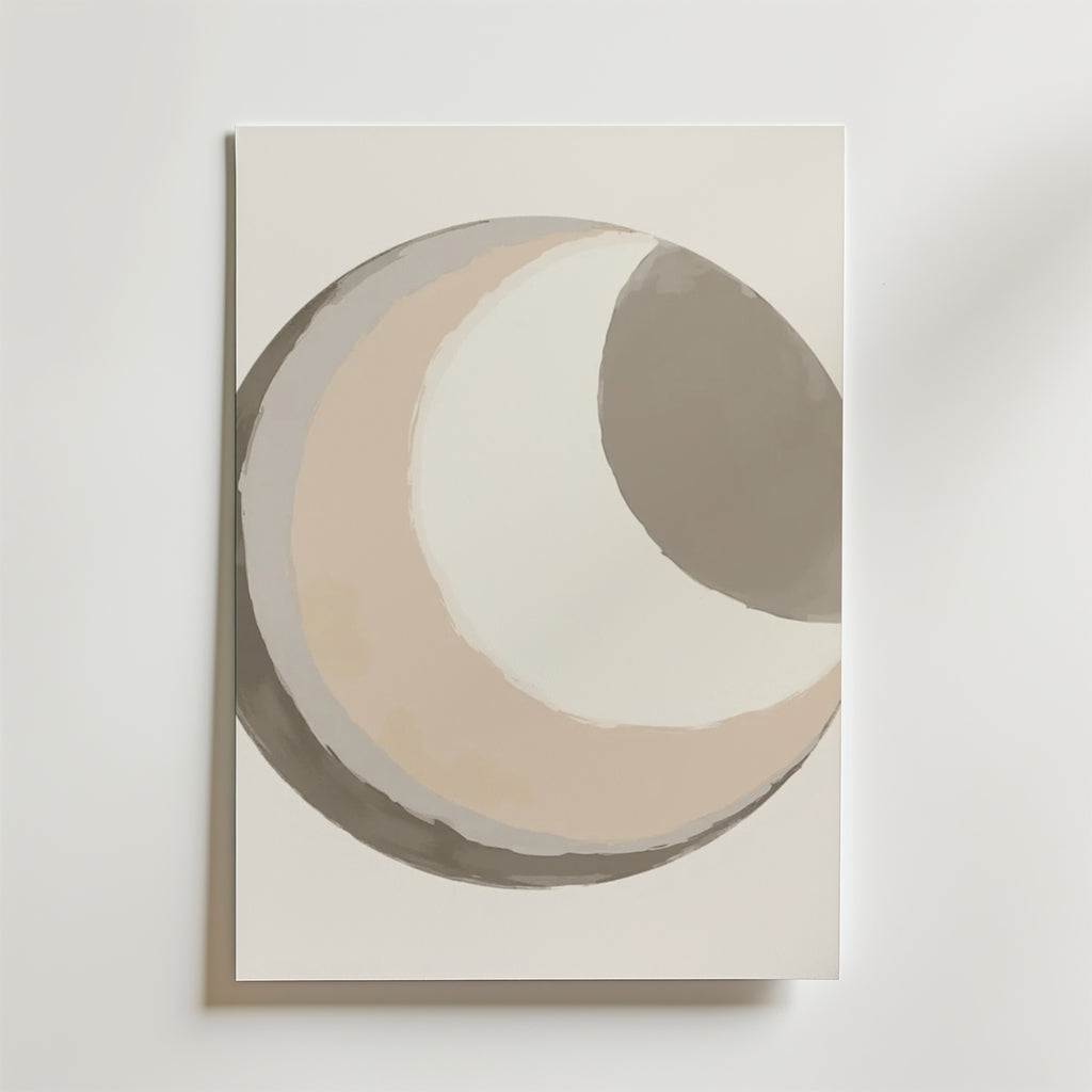 Abstract Moon – stilfullt konsttryck från Bozetto, tryckt på matt finpapper i hög tryckkvalitet