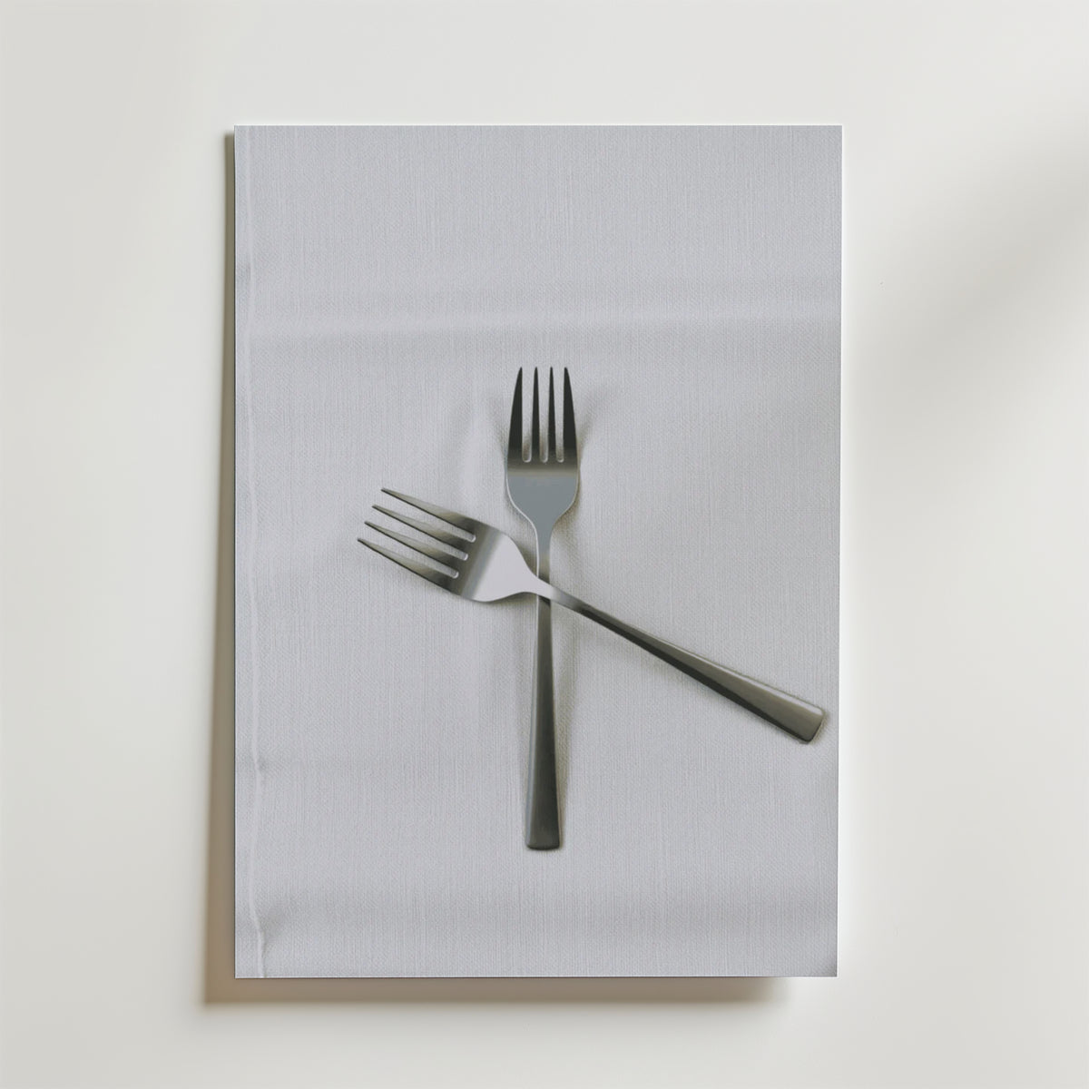 Classic Forks – stilfullt konsttryck från Bozetto, tryckt på matt finpapper i hög tryckkvalitet