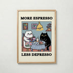 Espresso Therapy poster visad rakt fram – Bozetto affisch i hög tryckkvalitet i hög tryckkvalitet