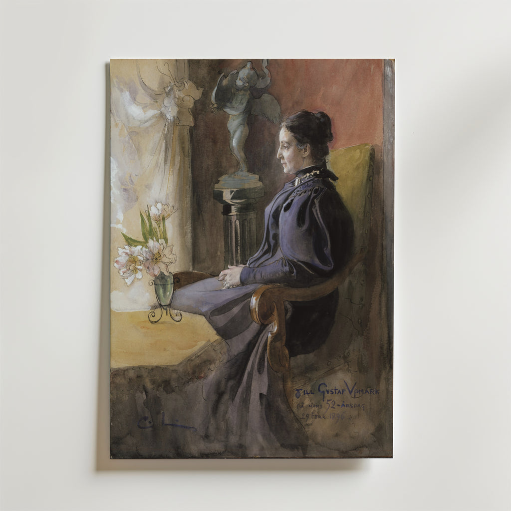 Carl Larsson Eva Upmark – stilfullt konsttryck från Bozetto, tryckt på matt finpapper
