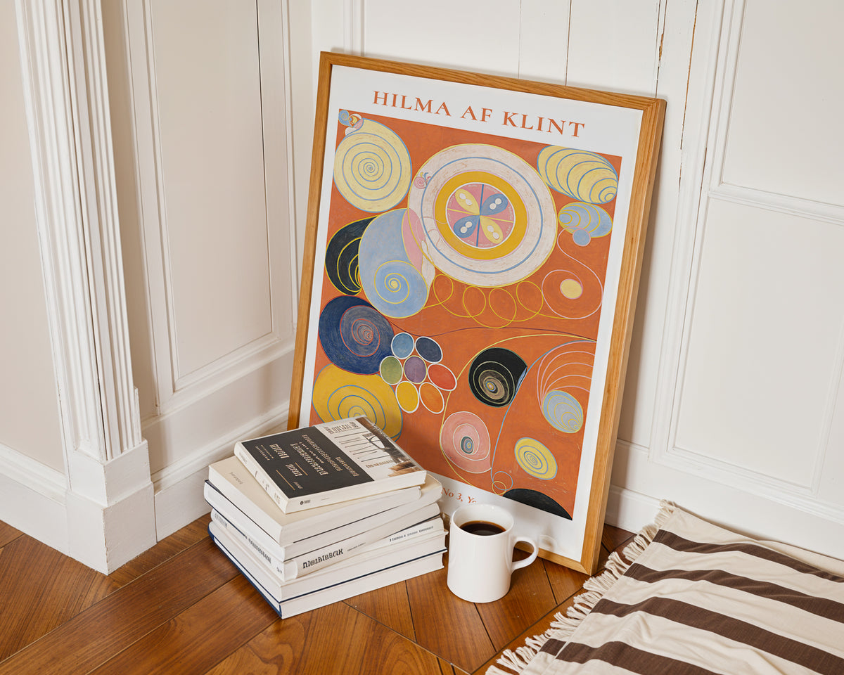 Hilma af Klint The Ten poster visualiserad på vägg – från Bozetto i hög kvalitet