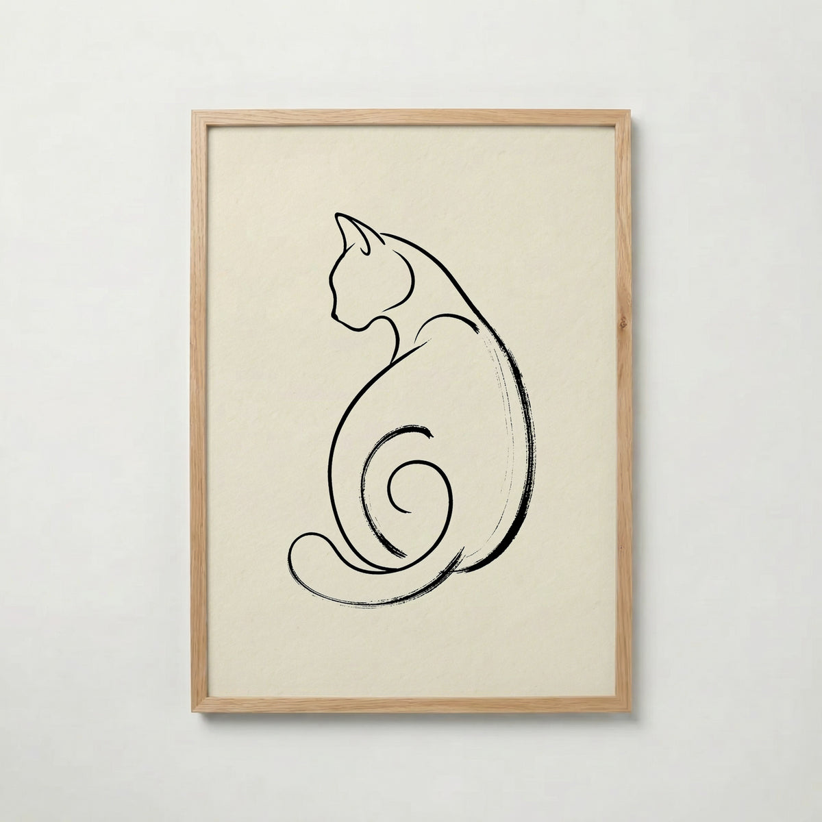Feline Curl Poster med ekram