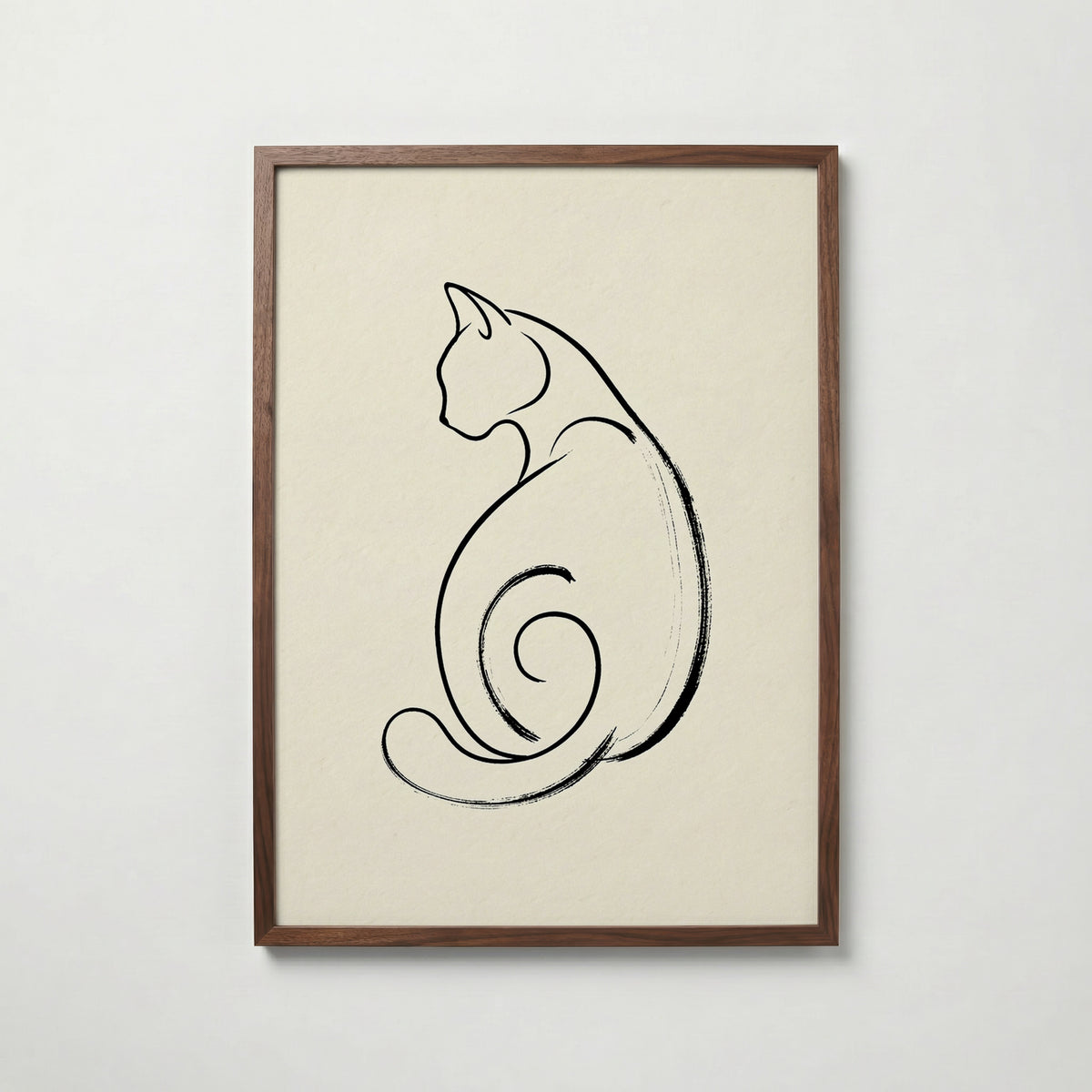 Feline Curl Poster i vardagsrumsmiljö