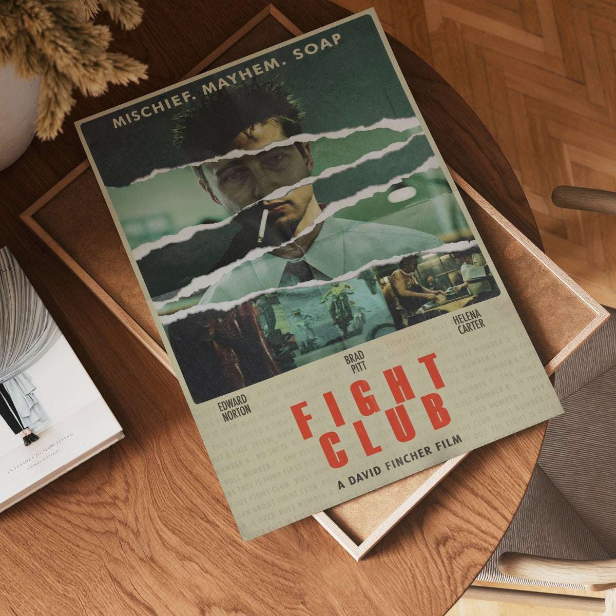 Fight Club poster visad rakt fram – Bozetto affisch i hög tryckkvalitet i hög tryckkvalitet