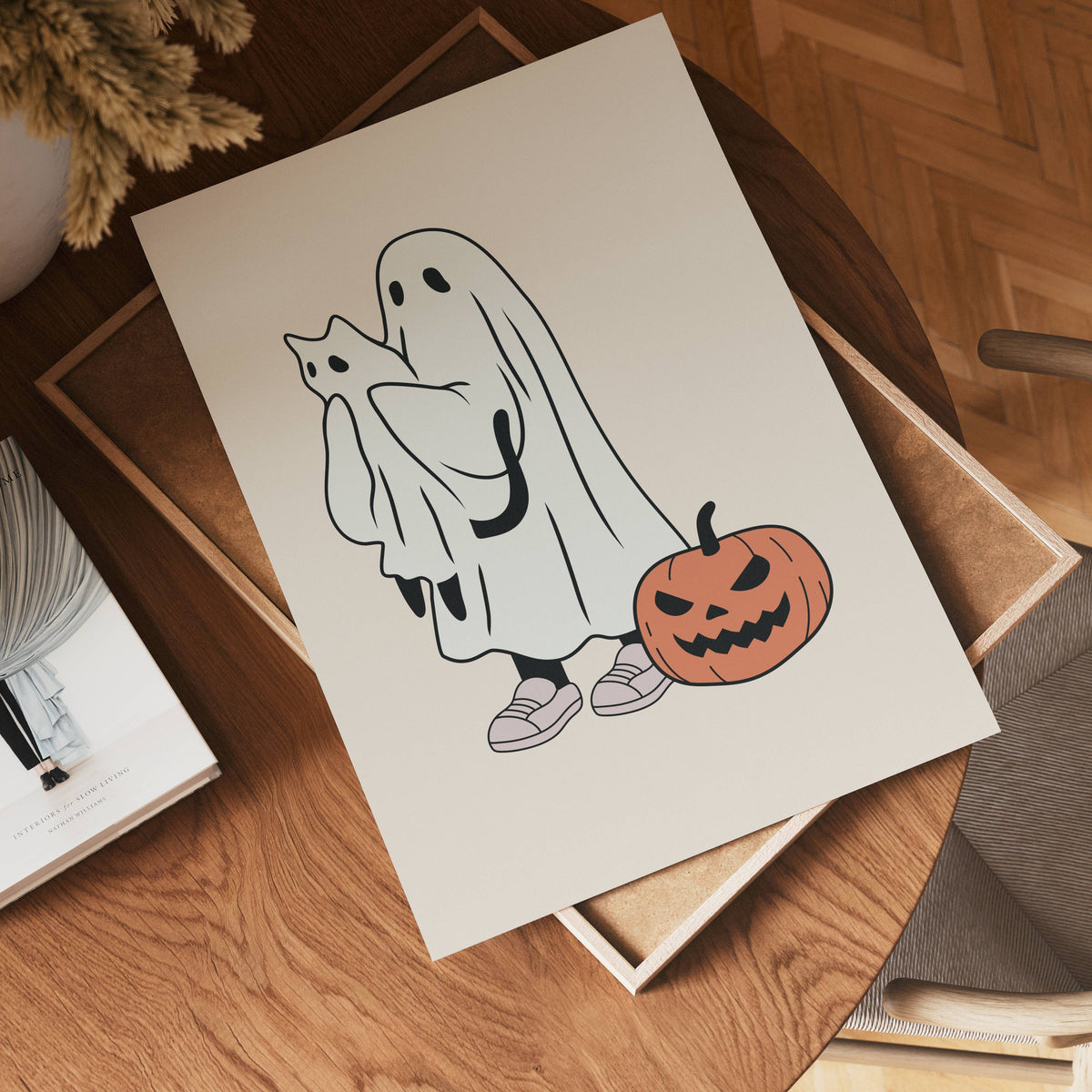Ghostly Friends poster visad rakt fram – Bozetto affisch i hög tryckkvalitet i hög tryckkvalitet