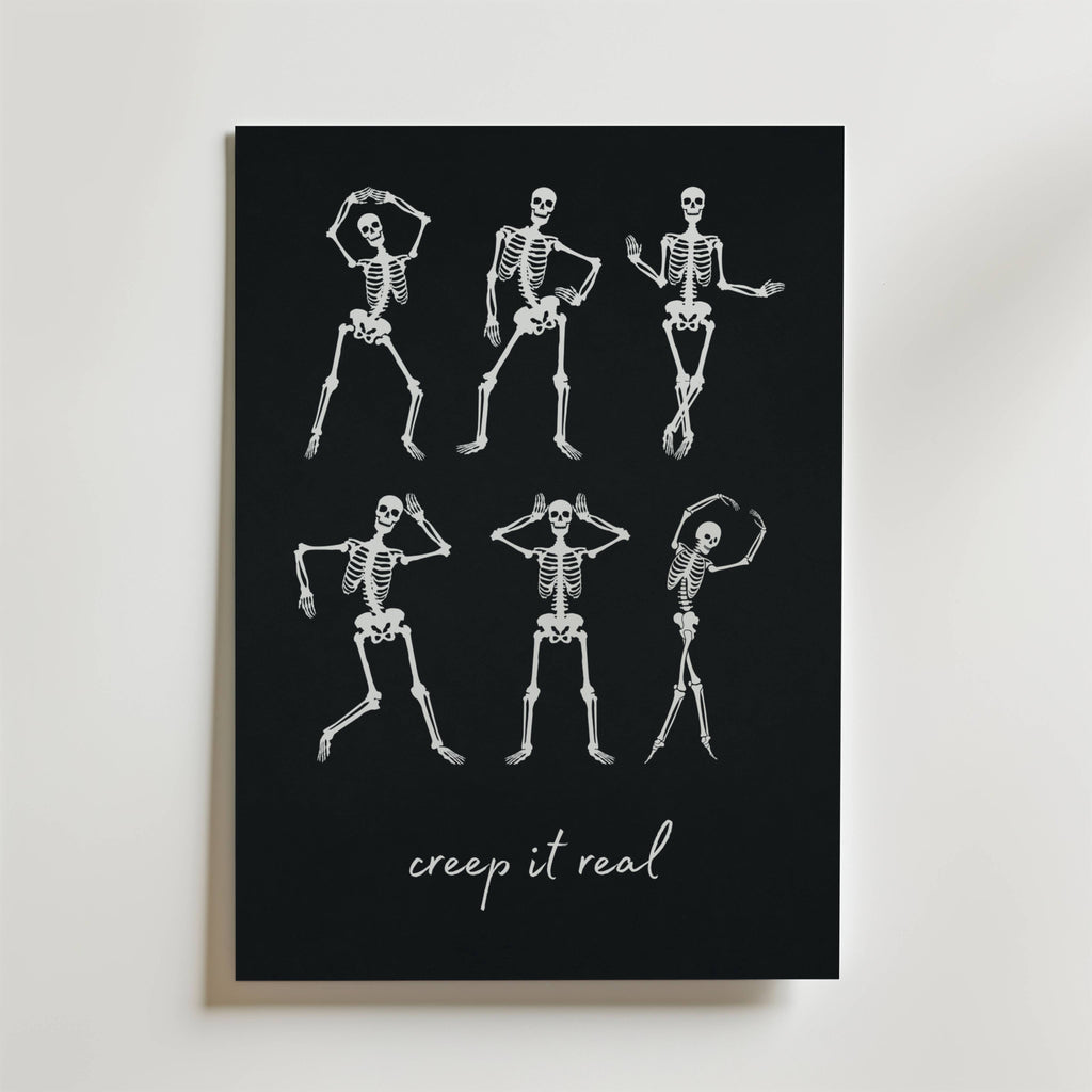 Dancing Bones – stilfullt konsttryck från Bozetto, tryckt på matt finpapper i hög tryckkvalitet