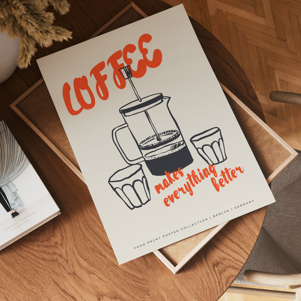 Coffee Makes Everything – affisch med stilfullt motiv från Bozetto i hög kvalitet
