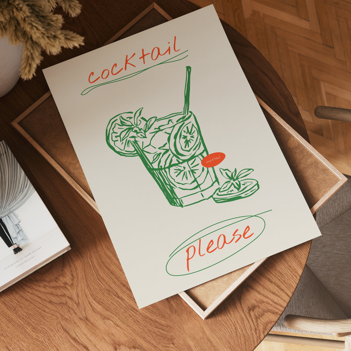 Cocktail Please poster visad rakt fram – Bozetto affisch i hög tryckkvalitet i hög tryckkvalitet