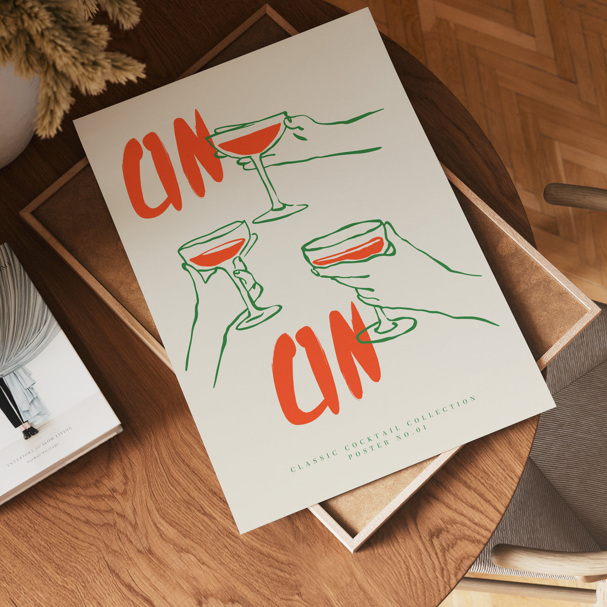 Cin Cin Classic Cocktail – affisch med stilfullt motiv från Bozetto i hög kvalitet