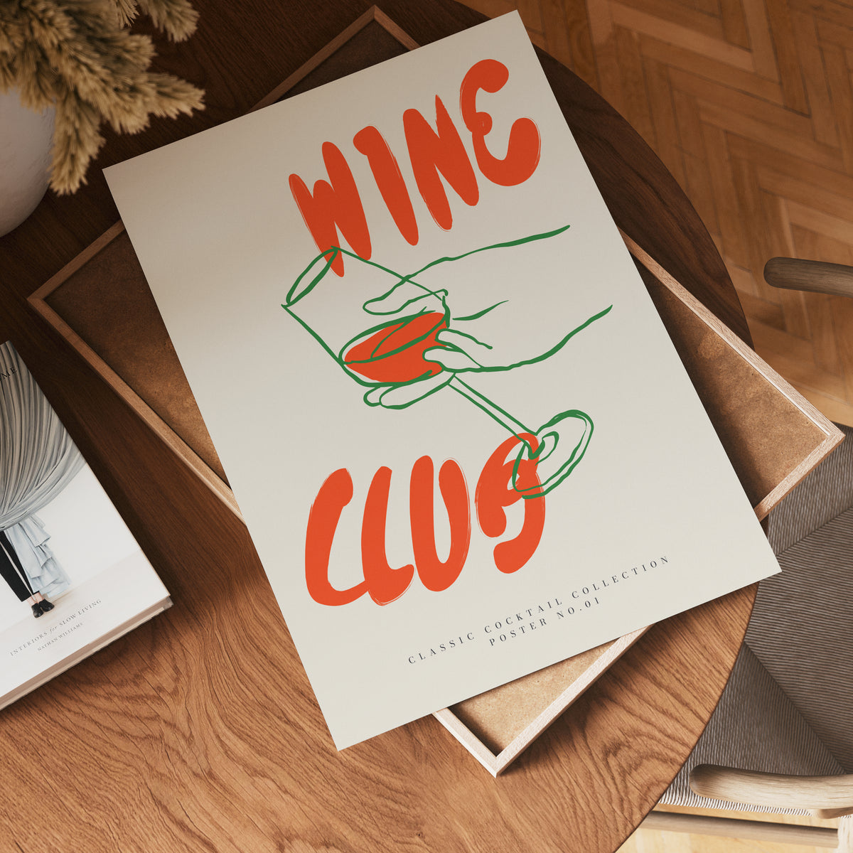 Wine and Dine Club poster visad rakt fram – Bozetto affisch i hög tryckkvalitet i hög tryckkvalitet