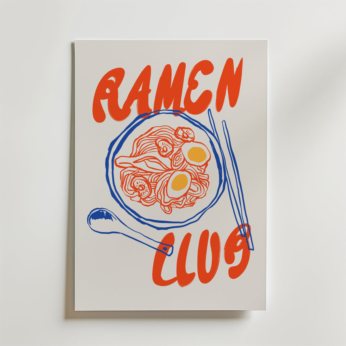 Ramen Club – stilfullt konsttryck från Bozetto, tryckt på matt finpapper i hög tryckkvalitet