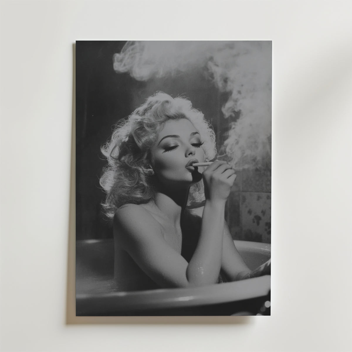 Smoking Elegance – stilfullt konsttryck från Bozetto, tryckt på matt finpapper i hög tryckkvalitet