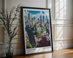 Mockup av Tokyo City Japan affisch på vägg – köp enkelt hos Bozetto i hög kvalitet
