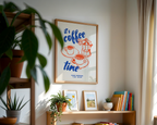 Mockup av Coffee Every Morning affisch på vägg – köp enkelt hos Bozetto i hög kvalitet