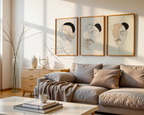Attitude Line Art Woman poster visualiserad på vägg – från Bozetto i hög kvalitet
