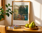 Claude Monet Garden At poster visualiserad på vägg – från Bozetto i hög kvalitet