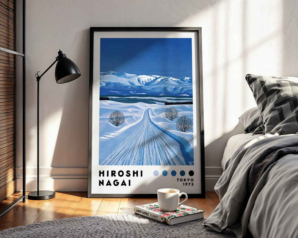 Hiroshi Nagai Winter Horizon poster visualiserad på vägg – från Bozetto i hög kvalitet