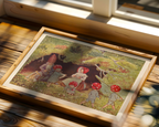 Mockup av Elsa Beskow Tomtebobarnen affisch på vägg – köp enkelt hos Bozetto i hög kvalitet