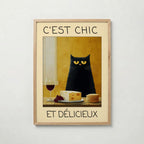 French Gourmet Cat poster visad rakt fram – Bozetto affisch i hög tryckkvalitet i hög tryckkvalitet