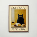 French Gourmet Cat – köp enkelt hos Bozetto konsttryck i hög kvalitet i hög kvalitet