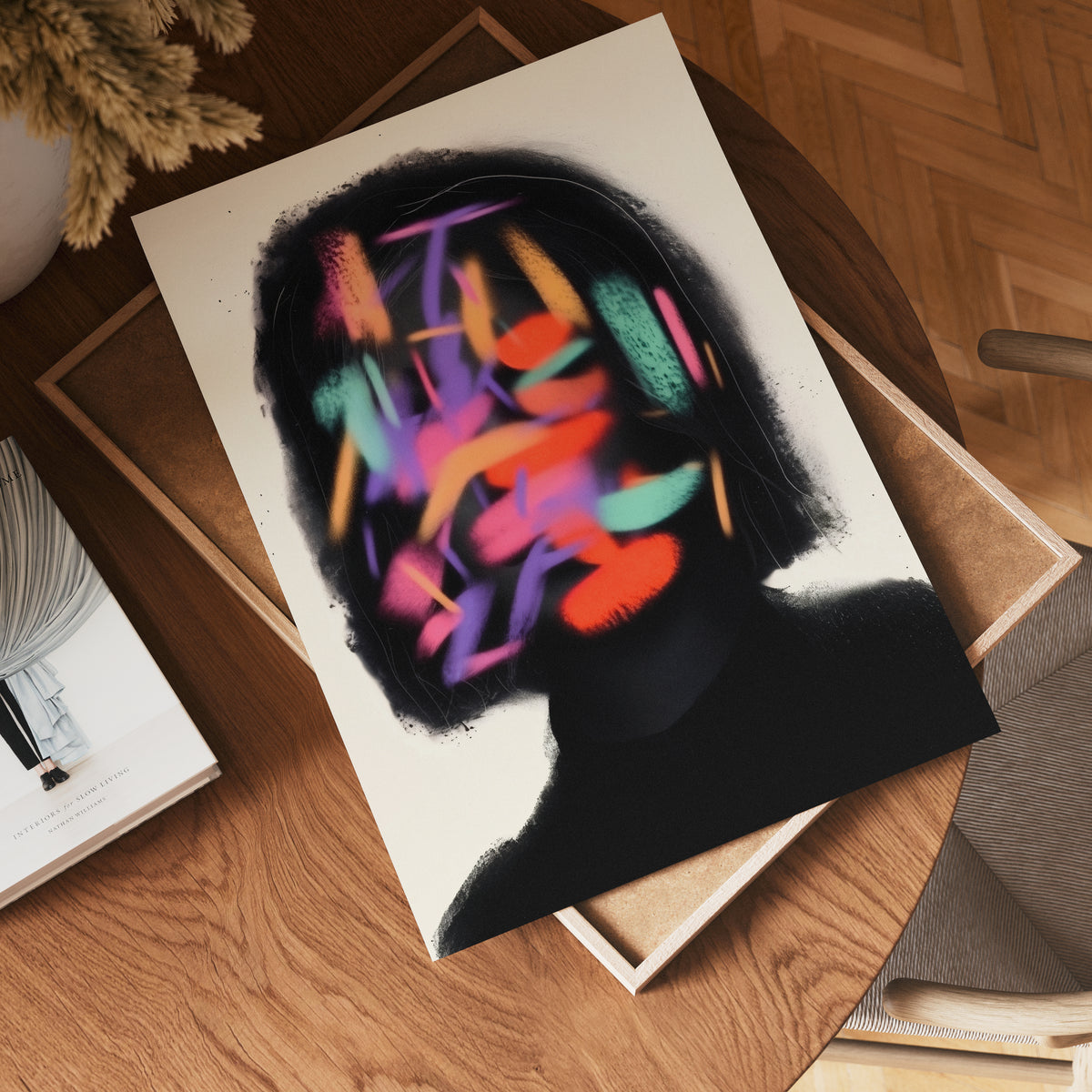 Glitch Persona Portrait poster visad rakt fram – Bozetto affisch i hög tryckkvalitet