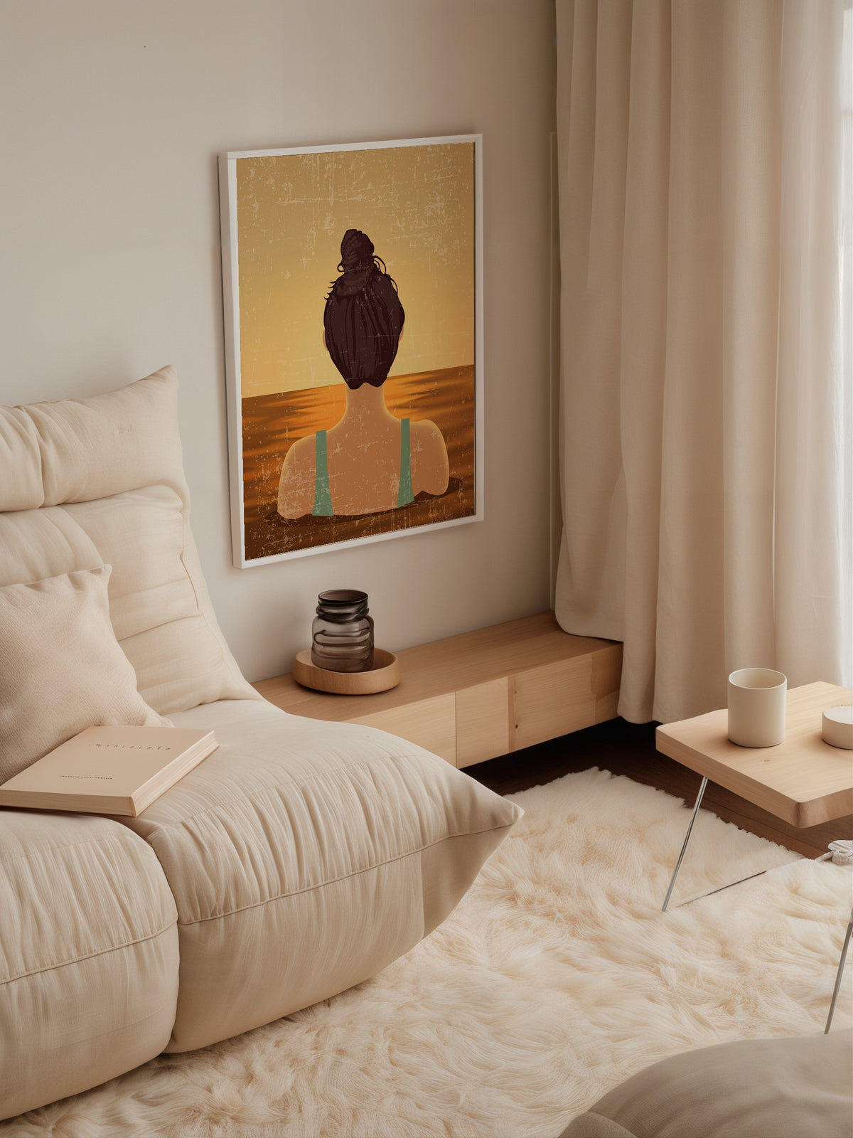 Golden Horizon Poster i rumskomposition med ekram