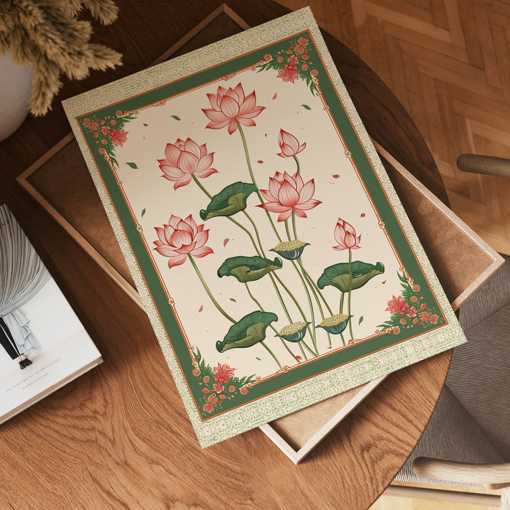 Green Lotus poster visad rakt fram – Bozetto affisch i hög tryckkvalitet i hög tryckkvalitet